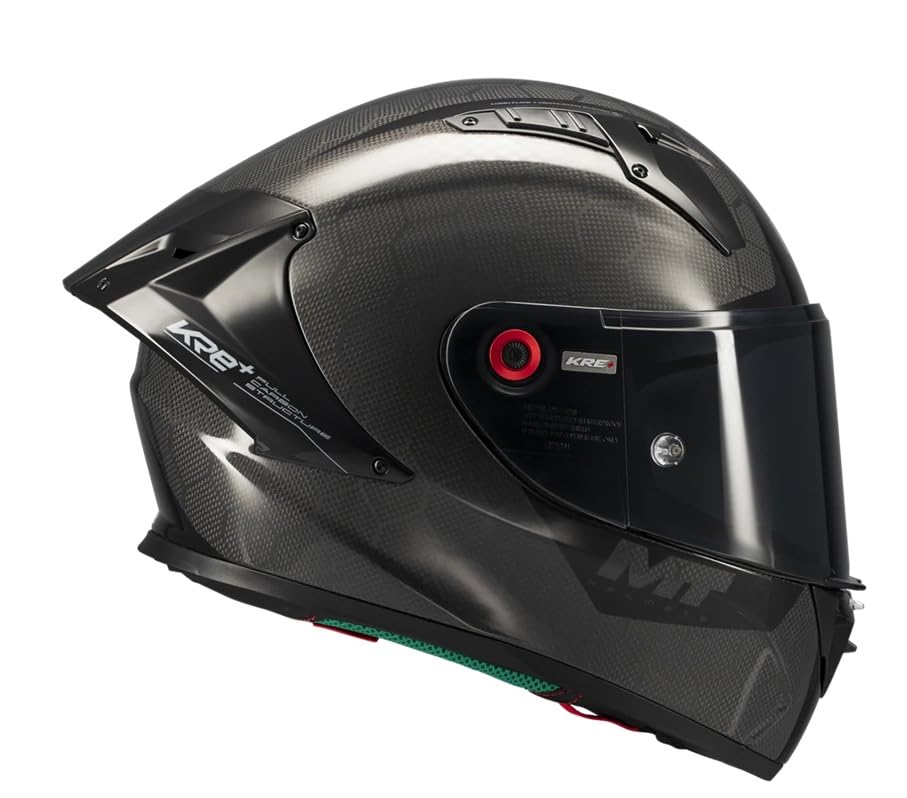 CASCO MT HELMETS CARBON KRE+ S PURE A1 bianco/nero lucido