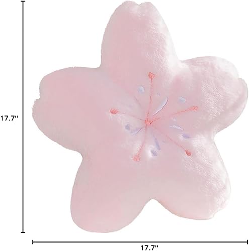 Miniatura 7 de Cute Cherry Blossom Decorative Plush Pillow for Bedroom Balcony Living Room Sofa Chair car Cushion (Pink) (17.7 * 17.7, Pink)
