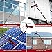 40ft Water Fed Pole Kit, Rotatable Solar Panel Cleaning Brush & Squeegee, 2 Dusting Brushes, Extendable Black Lightweight Pole for Roof Window