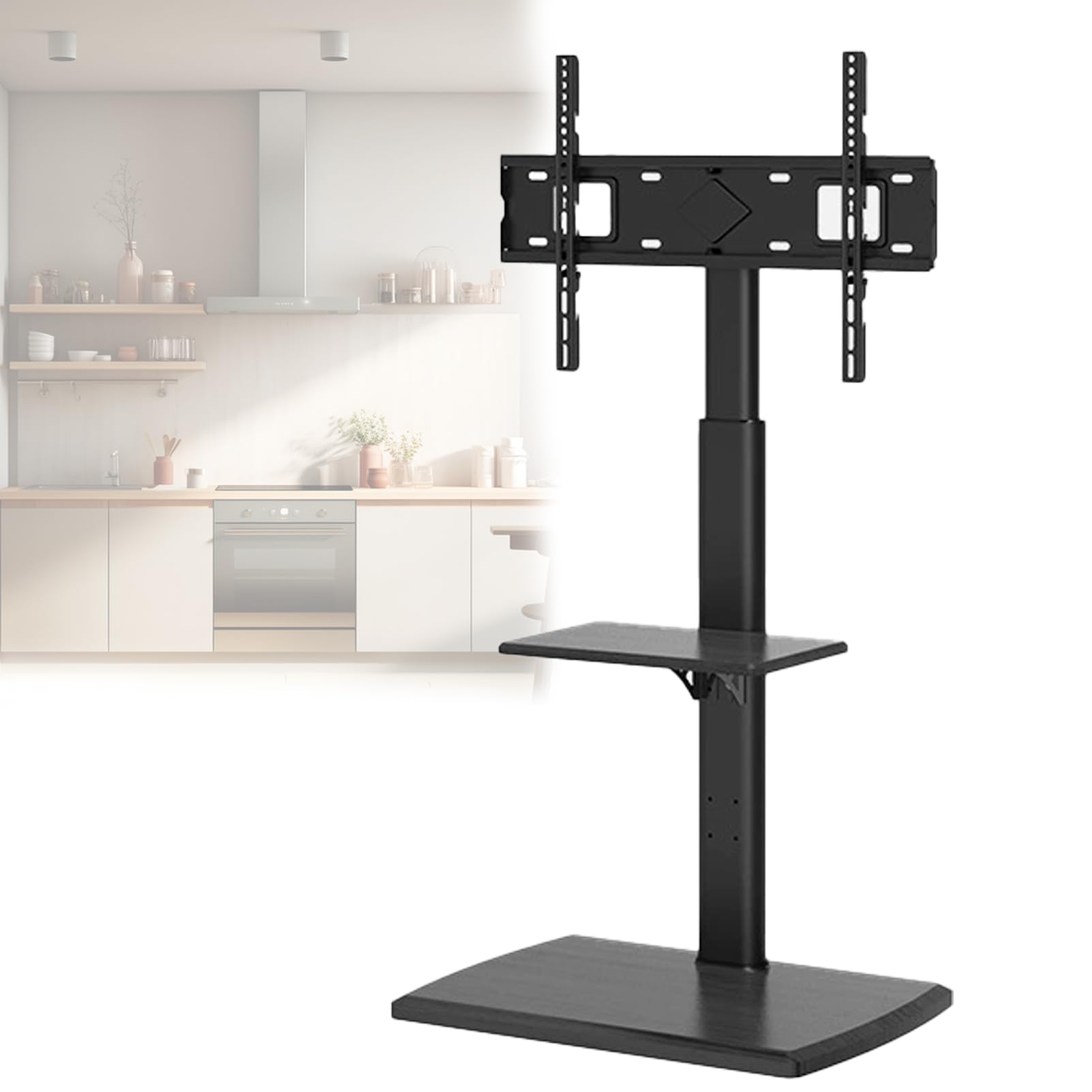Support TV mobile avec hauteur réglable pour écran et webcam M60