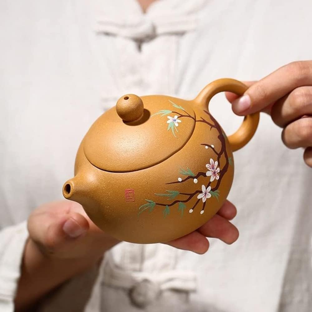 Viaje Cerámica Té Olla 280ml Boutique Púrpura Arcilla Tetera Hecha A Mano Ciruela Xishi Té Olla Filtro Chino Belleza Hervidor