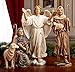 Three Kings Gifts Magi, Wise Men, Christmas Star, Angel, Shepherds, Sheep, Holy Family, 3 Decorative Trunks, Real Gold, Nativity Scene Set & Figures, 14-Pieces, for 14 inch Scale Collection