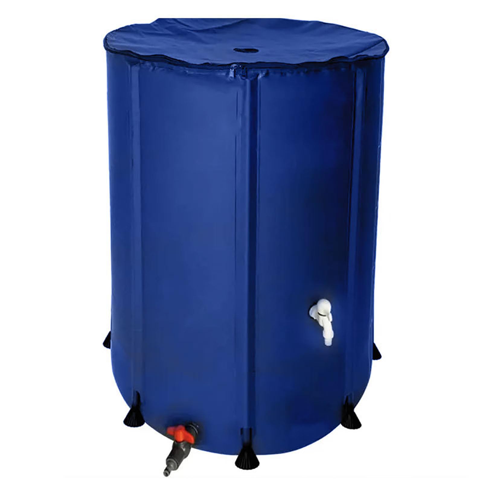 depositos de Agua de Lluvia, depósito de Agua de Lluvia con Rejilla de Entrada de Agua de Lluvia Portátil Sistema de Recolección de Agua de Lluvia PVC con Grifo para Recolectar Agua,Azul,500L