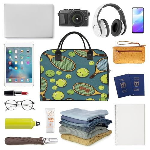 Bolsa para portátil con estampado de tenis y correa ajustable miniatura 5