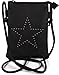styleBREAKER Mini Bag Umhängetasche mit Nieten in Stern Form, Schultertasche, Handtasche, Tasche, Damen 02012235, Farbe:Schwarz