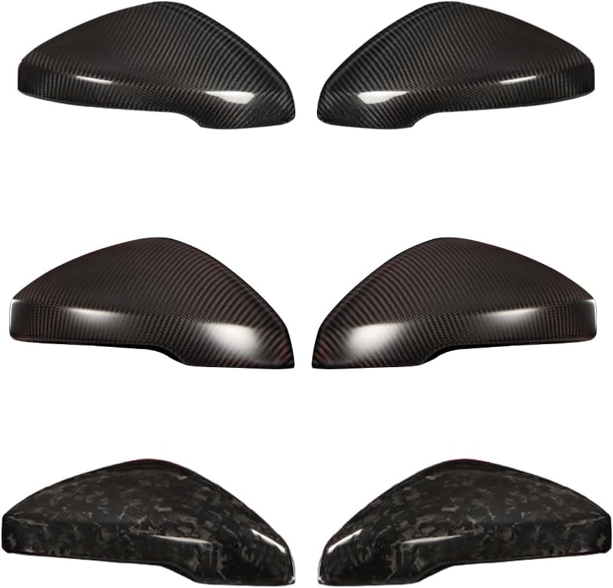 JSWAN 2pcs Carbon Fiber Side Rearview Mirror Guard Cover Fit for 11th Gen Civic Sedan Hatchback Type R FL5 Typer Reverse Mirror Shell Cover Rearview Mirror Overlay (Bright Black)