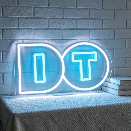 Image of Do It Neon Sign for Wall Decor Light Up Sign Led Signs for Room Party Home Wall Decor USB Powered