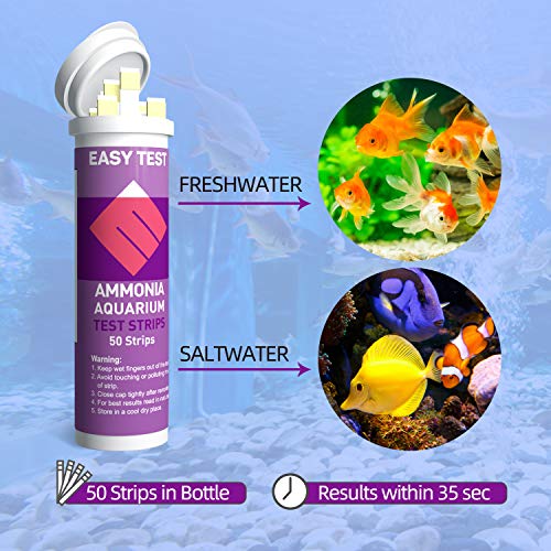 image for EASYTEST Ammonia Aquarium Test Strips for Freshwater and Saltwater | 5