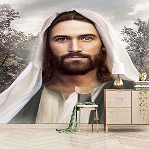 Papier peint DIY portrait de Jésus 150x105 cm autocollant - 2