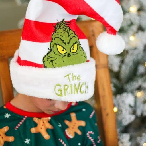 Dr Seuss How the Grinch Stole Christmas Hat, 16" Santa Hat Party Costume or Holiday Decoration - Image 3