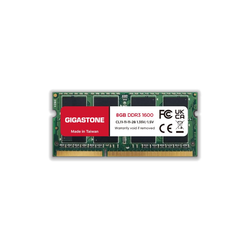 DDR3 RAM Laptop Only】 GIGASTONE 8GB DDR3/DDR3L 1600MHz (1333MHz