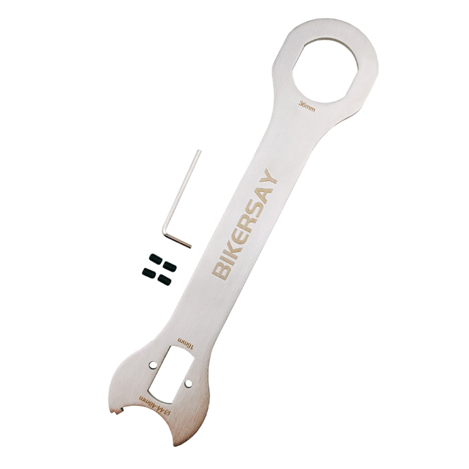 Kalttoy Bicycle Wrench Bottom Bracket Wrench Stainless Steel Bicycle Bottom Holder Tools Bracket Tool Spanner Remover