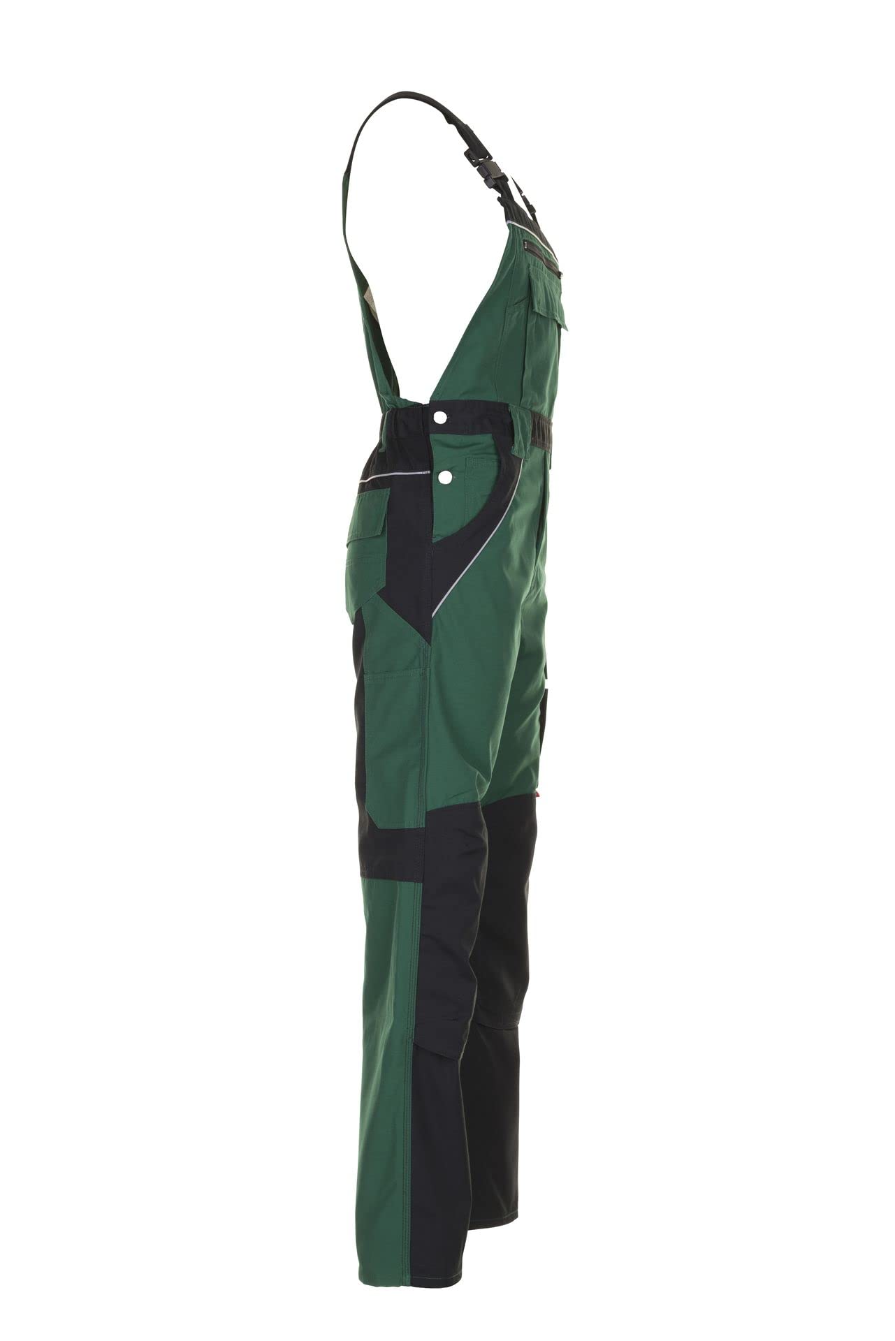 Planam 2525027 Plaline Latzhose, Grün/Schwarz, Größe 27