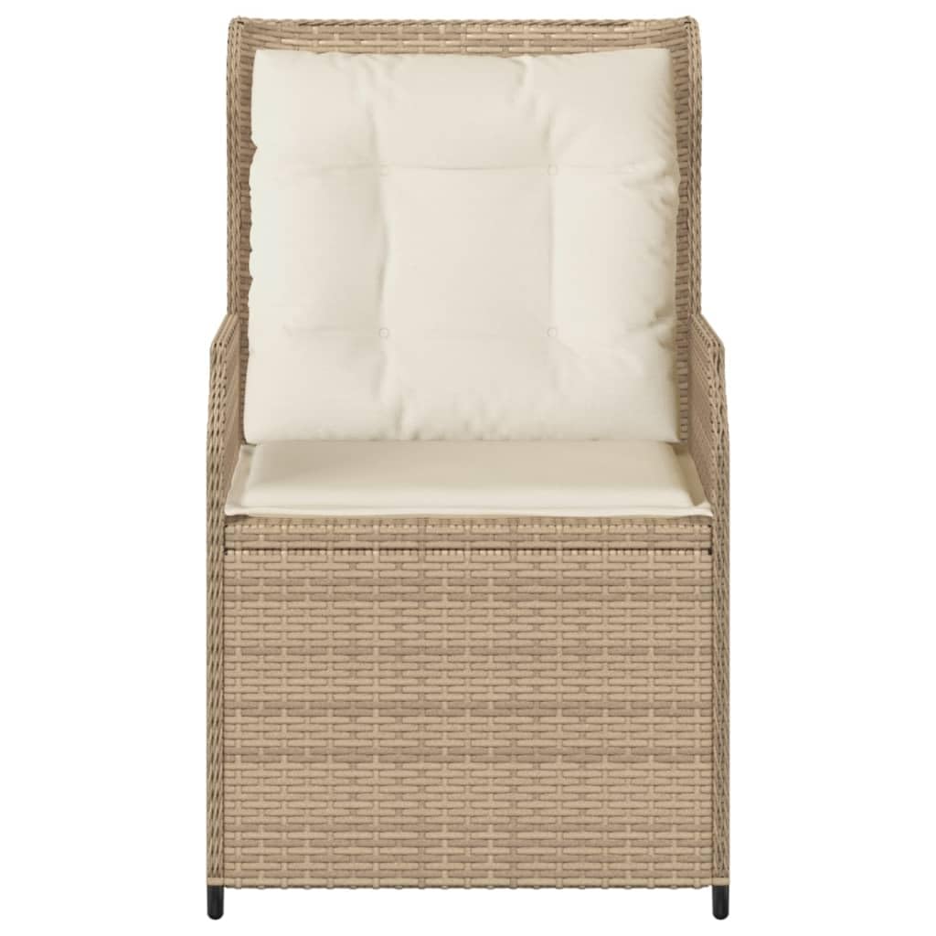 Set 2 Sedie da Giardino Reclinabili in Polyrattan con Cuscini | Poltrone relax con schienale regolabile e cuscini sfoderabili, ideali per arredare terrazza, balcone o patio esterno.