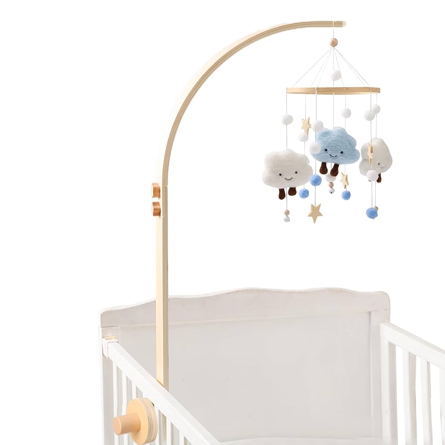 ベッドメリー＆木製アーム　気球　雲　おしゃれ 楽天市場】【送料無料】Mamimami Home ベッドメリー アーム