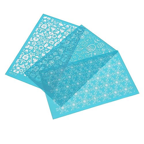 Silk Screen Stencils for Polymer Clay Rsable DIY Screens Paper Cards T Shirts Can Glasses (211 212 215)