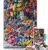 Rompecabezas para Adultos Frutería de 1000 Piezas para Adultos y Adolescentes, Piezas Totalmente entrelazadas y de Formas aleatorias, 50x75cm