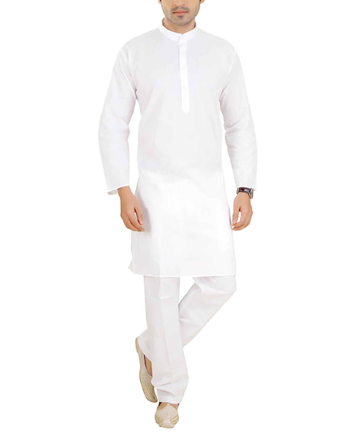 royal kurta Men's Cotton Kurta Pyjama Set (ROYAL_169_White_X-Large)-picture-25