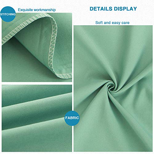 FLXXIE Microfiber Pillow Cases Standard Size, Soft Pillowcases with Envelope Closure, Wrinkle, Stain Resistant Pillow Covers, 20x26, Sea Green