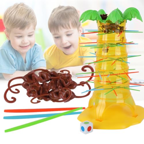 Multiplayer Board Game Monkey Drop Game Monkey Climbing Tree Early Education Toy For 2-4 Players Family Interactive Games