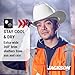 Jackson Safety Cowboy Hard Hat - Non-Vented, Full Brim, 4-Point Ratchet Suspension Safety Helmet for Men & Women - ANSI Z89.1 Class E & OSHA Compliant - Made in USA