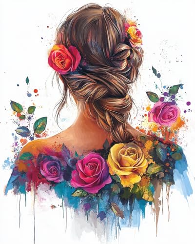 Kit broderie de perles pour moments de sérénité et création d'une œuvre florale unique