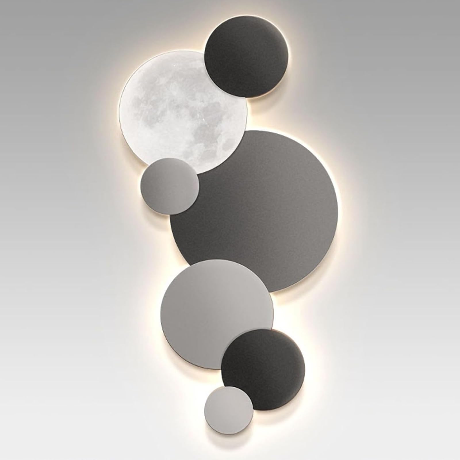YNAYGDIUGD Scultura Murale 3D Con Illuminazione A LED, Decorazione Da Parete Luminosa E Moderna, Quadro In Porcellana Cristallina Per Soggiorno O Ingresso