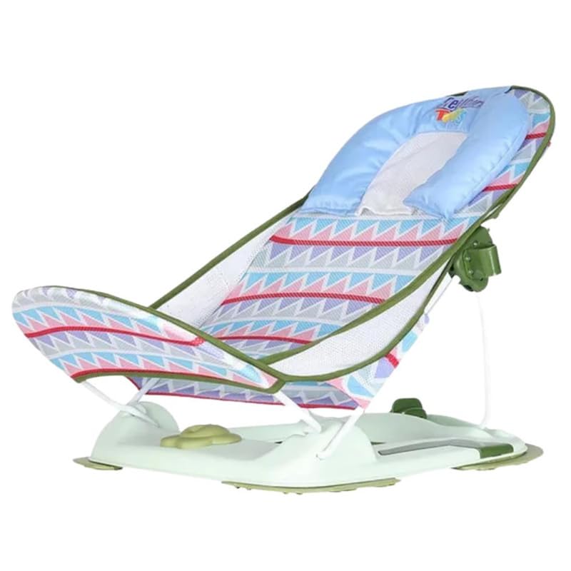 Image of Steelbird Foldable Baby Bather | Baby Bath Chair Seat with 3-Position Recline | Soft Mesh Support | Comfortable & Safe Bathing | Anti-Slip Design | Infant Bathing Chair for Newborns & Toddlers (Green)