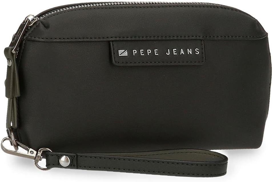 Pepe Jeans Piere Bolso de Mano Negro 20x11x4 cms Piel sintética