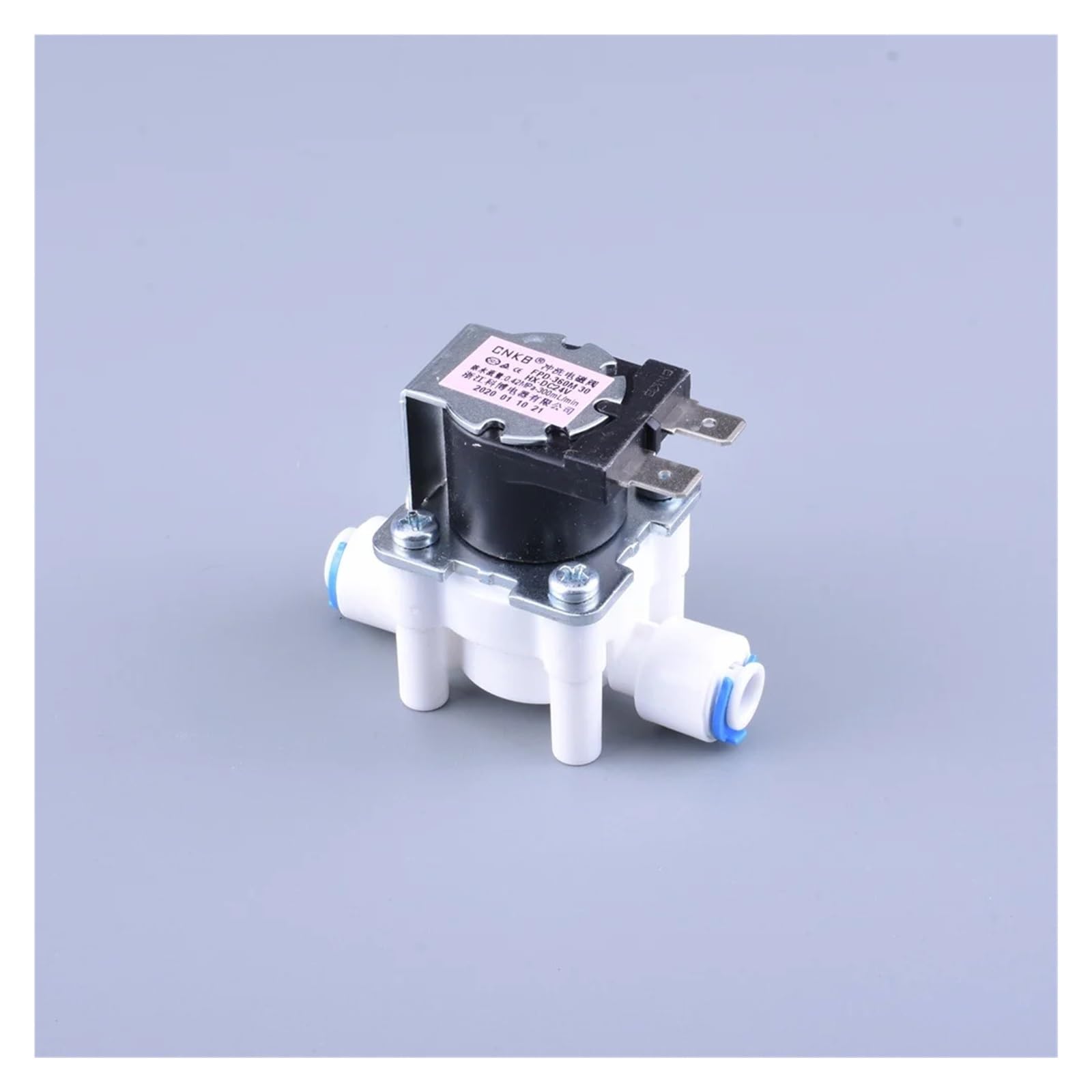 LNHHG DC24V Quick-connect 1/4" Waste Water Solenoid Valve 300cc Flow Inlet RO Purifier Flush Electromagnetic