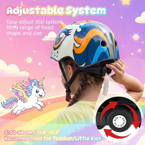 Image of Kids Toddler Bike Helmet, Adjustable and Multi-Sport for Child Boys and Girls, 2 Sizes