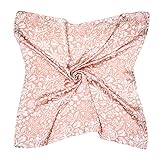 Material de alta calidad: la bufanda de seda con flores rosas está hecha de seda sedosa, es muy suave, lisa y brillante, para cuidar tu piel.