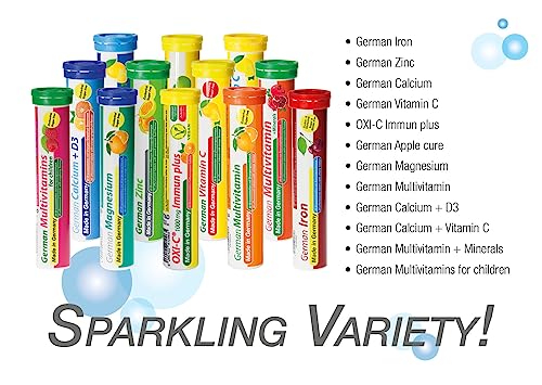 Effervescent Tablets Mix T&D Pharma - 12 x 20 = 240 German effervescent Tablets - Vitamins and Minerals in Fruity Flavours - Made in Germany - Image 7