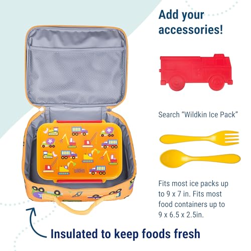 image for Wildkin Kids Insulated Lunch Box – Durable and Reusable for School &