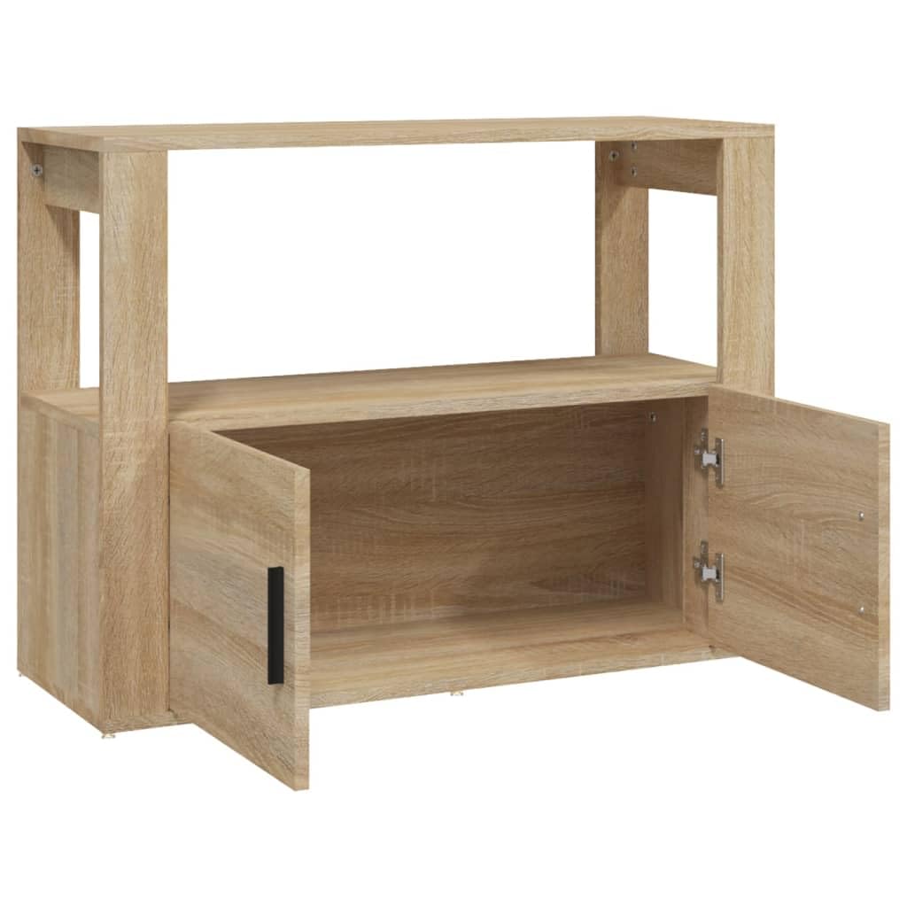 vidaXL Buffet Armoire de Rangement Organisateur de Maison Meuble de Rangement Armoire de Salon Chêne Sonoma 80x30x60 cm Bois d'Ingénierie