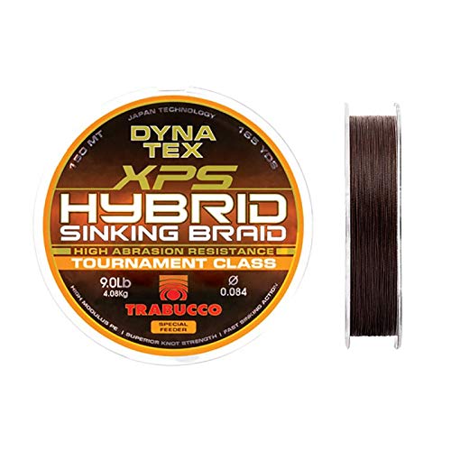 Trabucco Filo da Pesca Dyna Tex XPS Hybrid Sinking Braid 0.084 mm 4.08 kg 150 m Trecciato PE Dyneema Ideale per Tutte Le Tecniche di Pesca Resistente al Nodo Ottimo Carico di Rottura