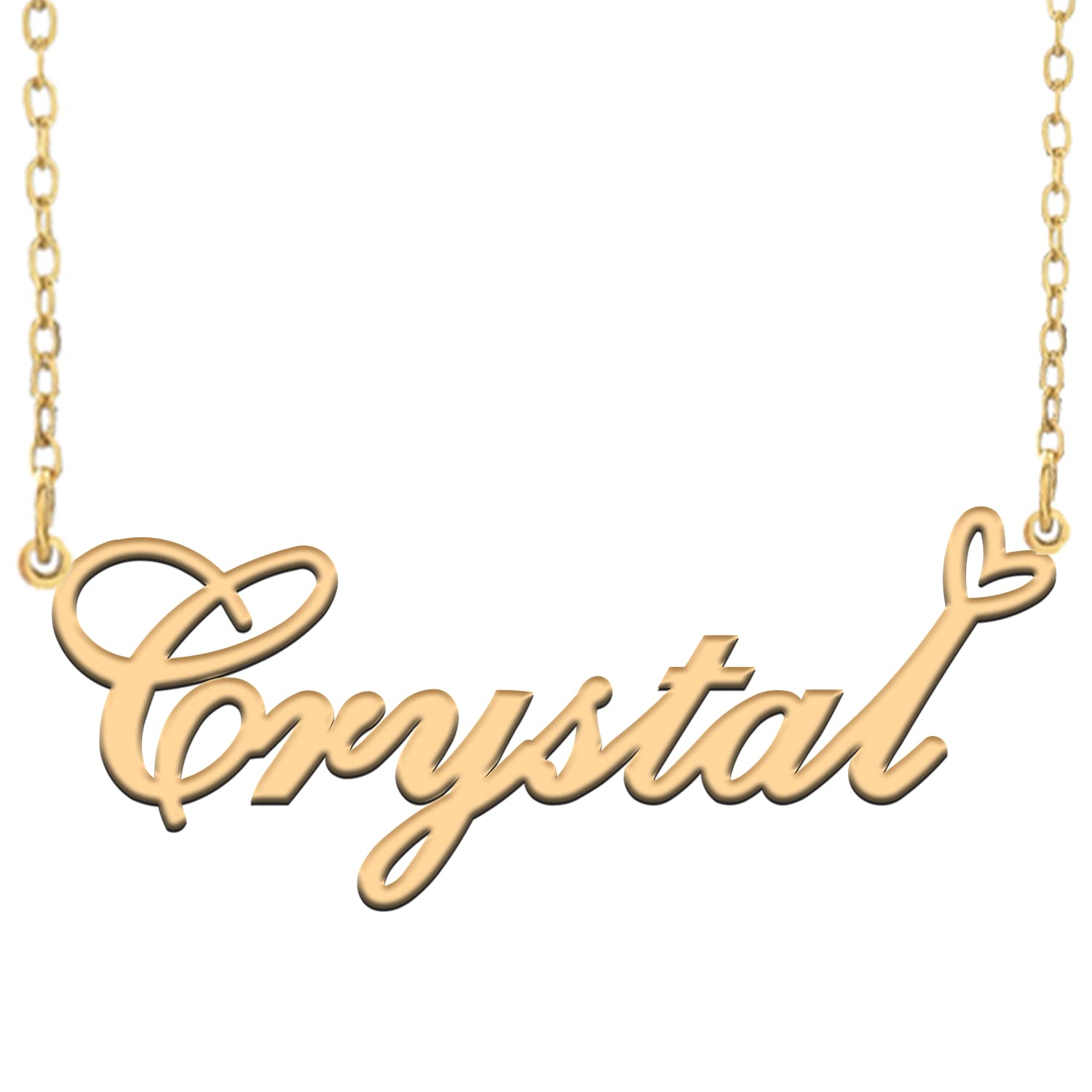 RONKAHSHOW Custom Pendant Name Necklace Customized Personalized with Heart Necklace Best Gift for Women New Year Birthday Mother’s day Christmas