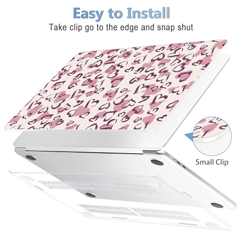 Image of Mektron Case for 2025 MacBook Air 13-inch M4 Laptop A3240 with 13.6-inch Liquid Retina Display,Compatible with 2024 2022 M3 /M2 MacBook Air 13 inch Hard Shell Cover,Fit Model A3113 A2681,Heart Art