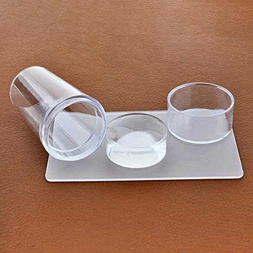 Hicollie 1 Set Klar Nail Art Stamping Stempel Schaber Kit Nagelstempel, Optimierter transparenter Stempelstempel… – Bild 5