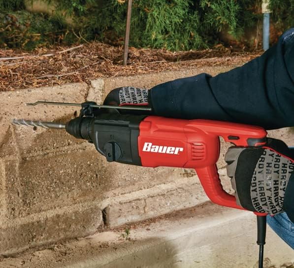 HOC HK1 Bauer 1 Inch SDS Plus Type Variable Speed Rotary Hammer Kit + 90 Day Warranty