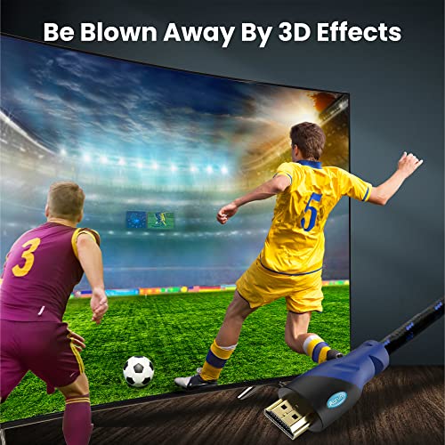 Aurum Ultra High-Speed 4K Hdmi Cable With Ethernet For Gaming And Tv - 1 Ft Braided Network Extender Hdmi Cord Supports 3D, Hdr, 1080P, Arc, Compatible With Pc Laptops Xbox Ps3 Ps4 Ps5, 10 Pack #TOP3