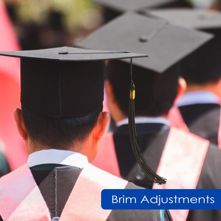 Rseuphiee Bachelor Hut, Abschlusskappen, Doktorhut, Verstellbar Bachelor Abschluss Hut, Graduation Hat für Hochschule, Unisex Doktorhut, für Bachelor als Abschlussfeier der Universität
