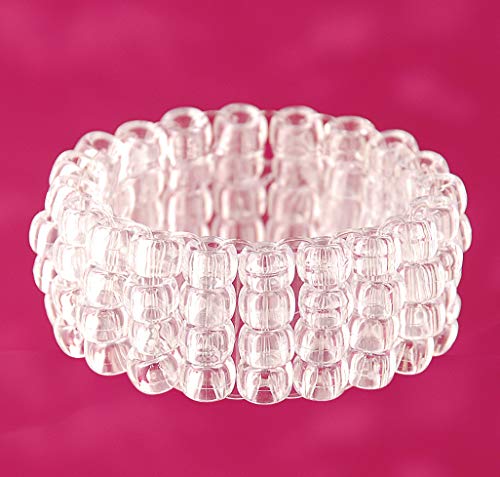 Image of The Beadery 6 by 9mm Barrel Pony Bead, Crystal (750V006), Small, 900-Pieces