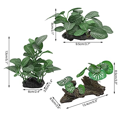 Naoedeah Silk Aquarium Plants For Betta Fish Reptile Terrarium 3 Pcs Plastic Floating Fake Fish Tank Plant Decorations Accessories Small Artificial Underwater Aquatic Water Grass #TOP1