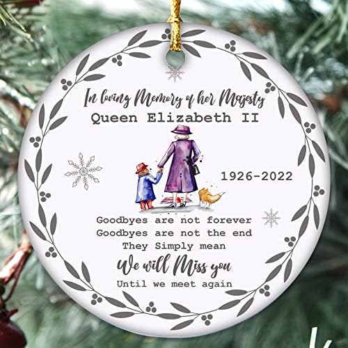 2022 Queen Elizabeth II Bauble, The Queen Memorial Ornament, The Queens Platinum Jubilee, Commemorative Christmas, Remembering Her Majesty (Queen Goodbye)