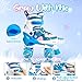 SULIFEEL Ice Snow 4 Size Adjustable Light up Roller Skates for Girls Boys for Kids Medium