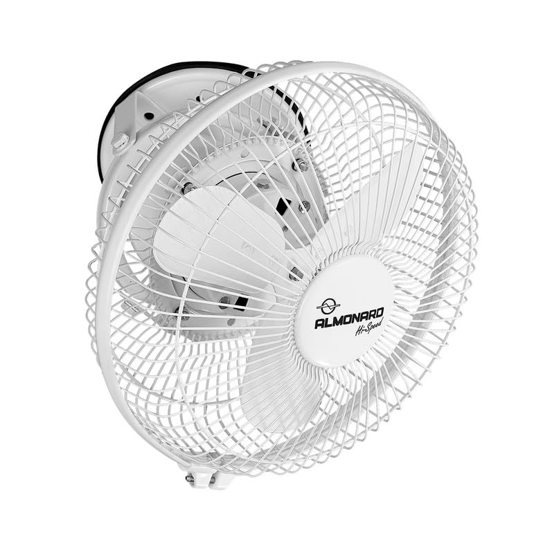 Image of Almonard 225mm High Speed Cabin Fan Pro | High Velocity Blades | Thermal Overload Protection | Single Speed Settings | Cabin Fan for Office Retail Kiosks Available in White
