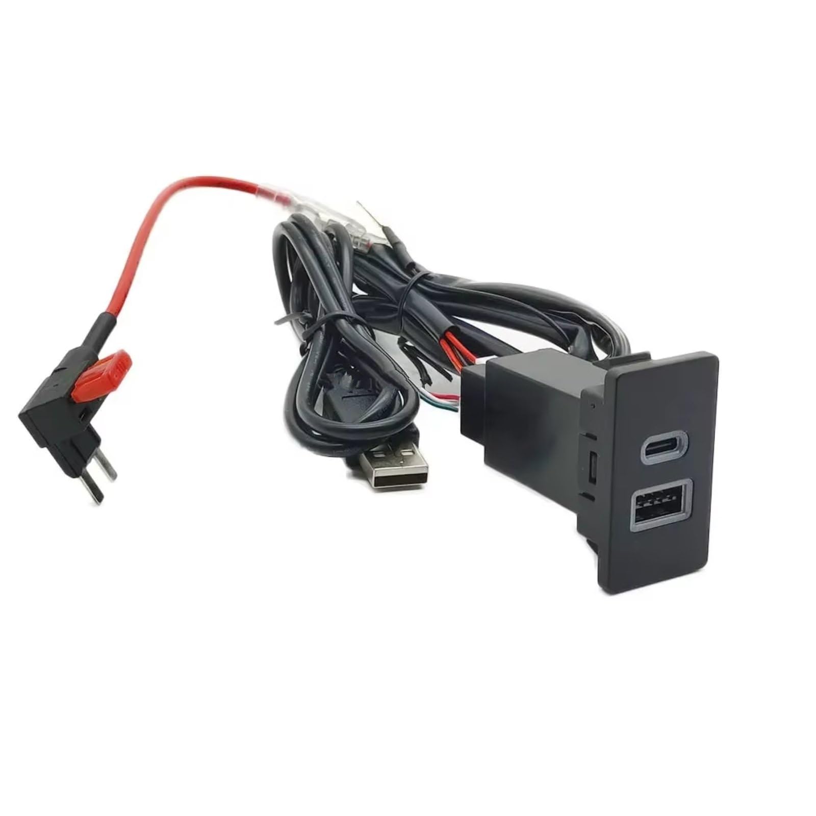 Aux USB carga Módulo Puerto USB Consola Central Compatible Con Toyota Para Corolla LC80 Coche Cargador Para TYPE-C Enchufe Carga Rápida Adaptador Entrada Enchufe