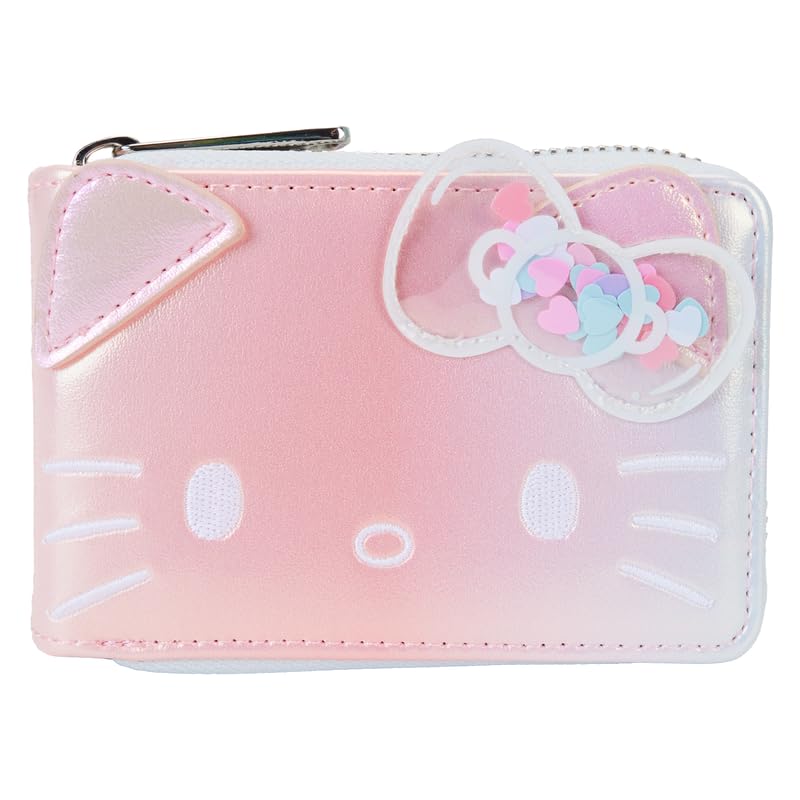 Loungefly Sanrio Hello Kitty 50th Anniversary Clear and Cute Accordion Zip Around Wallet, SANWA0991