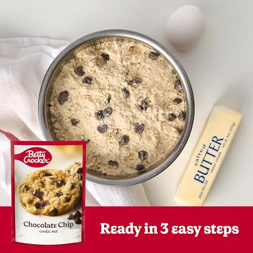 Image of Betty Crocker Chocolate Chip Cookies, Cookie Baking Mix, 17.5 oz, 12 Pack